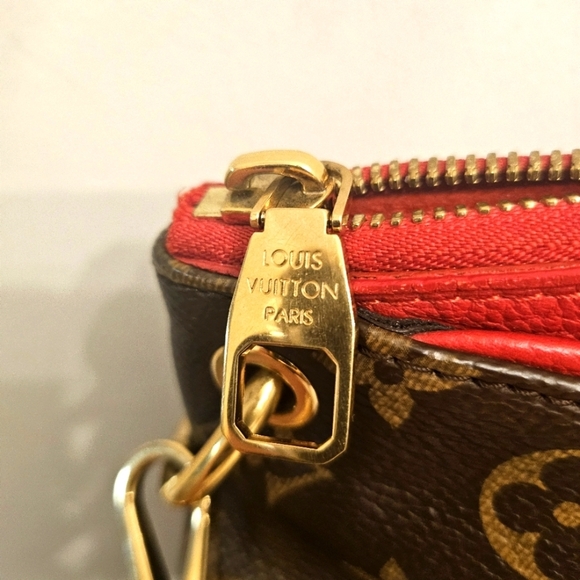 Louis Vuitton Pallas Monogram Canvas with Red Leather Trim - Picture 3 of 16
